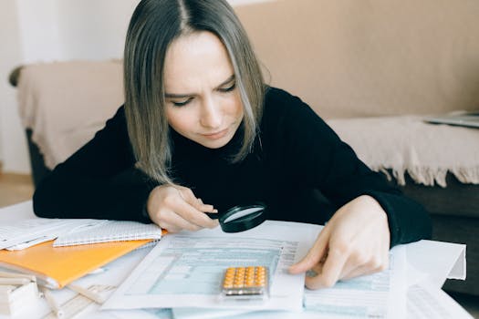 healthcare worker looking up financial resources