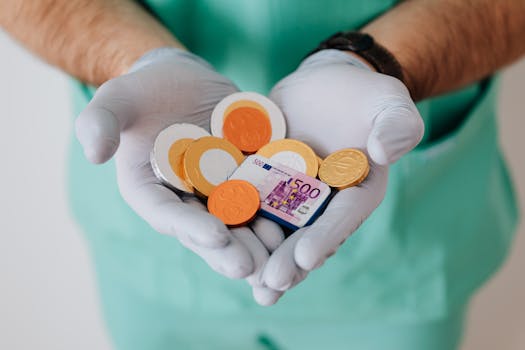 a healthcare worker looking at financial aid resources