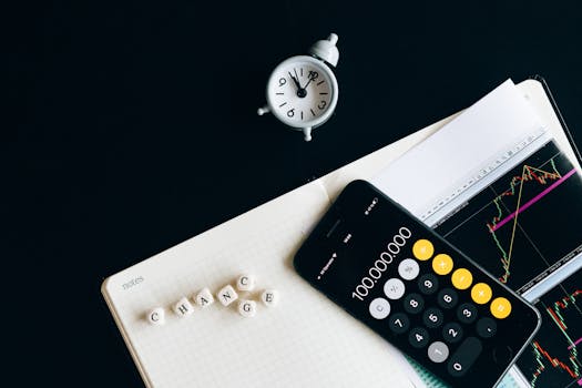 financial calculator on a desk