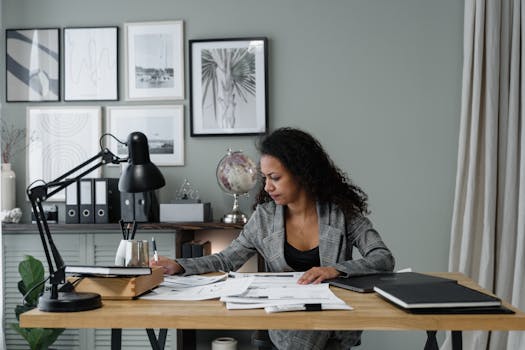 nurse practitioner reviewing financial plans