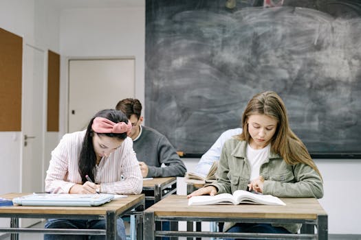 group of medical students studying together