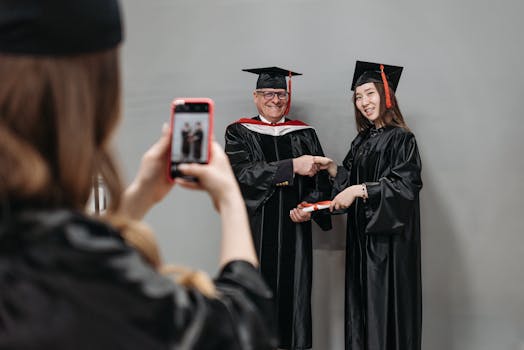 a student receiving a scholarship award