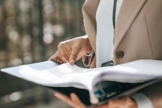 doctor reviewing financial statements