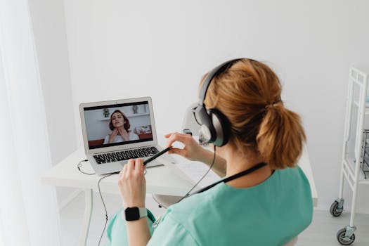 nurse working from home