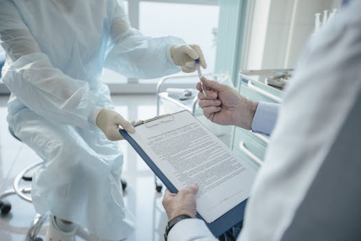 image of a nurse practitioner discussing insurance