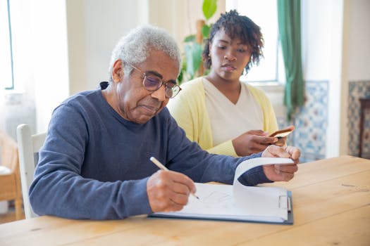 A home care worker assisting a patient at home