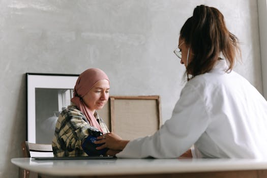 nurse working on finances