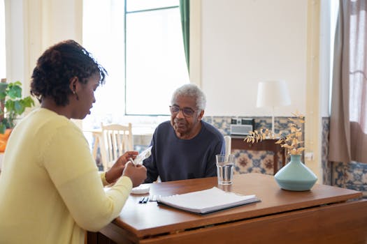 nurse reviewing retirement options