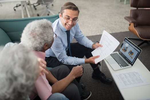 financial advisor discussing retirement plans