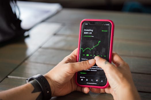 Image of a nurse using a mobile banking app